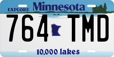 MN license plate 764TMD