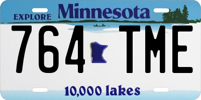 MN license plate 764TME