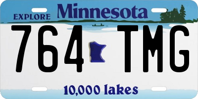 MN license plate 764TMG