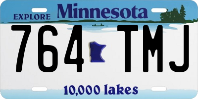 MN license plate 764TMJ