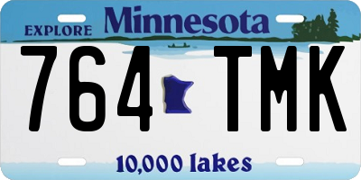 MN license plate 764TMK