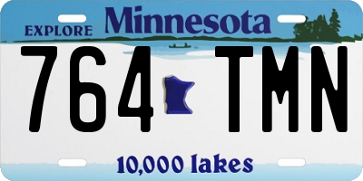 MN license plate 764TMN