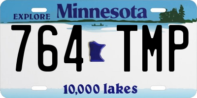 MN license plate 764TMP