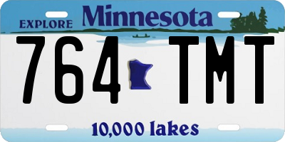 MN license plate 764TMT