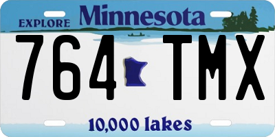 MN license plate 764TMX