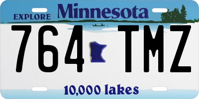 MN license plate 764TMZ