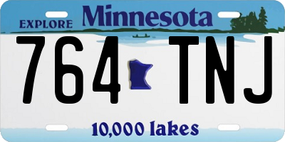 MN license plate 764TNJ
