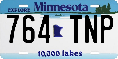 MN license plate 764TNP