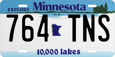 MN license plate 764TNS