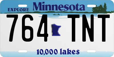 MN license plate 764TNT