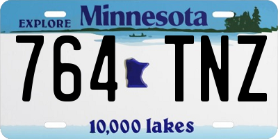 MN license plate 764TNZ