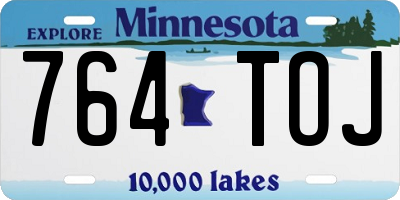 MN license plate 764TOJ