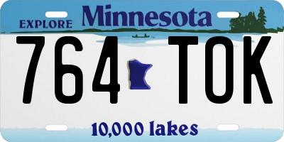 MN license plate 764TOK