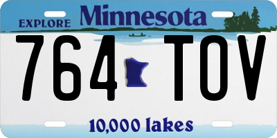 MN license plate 764TOV