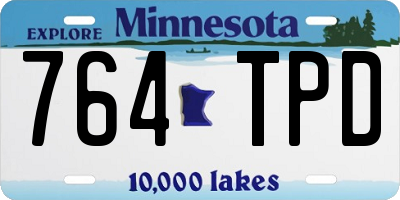 MN license plate 764TPD