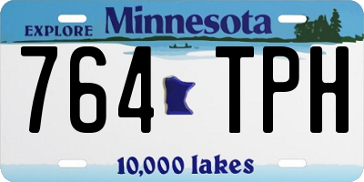 MN license plate 764TPH