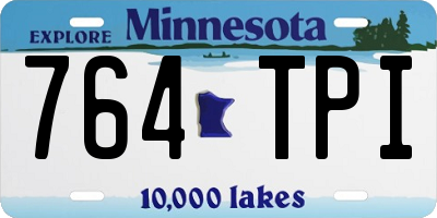 MN license plate 764TPI