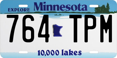 MN license plate 764TPM