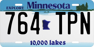 MN license plate 764TPN