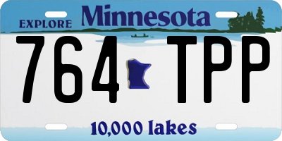 MN license plate 764TPP