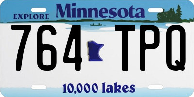 MN license plate 764TPQ