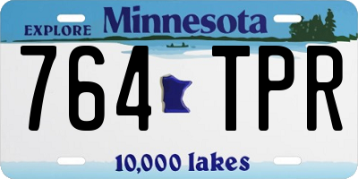 MN license plate 764TPR