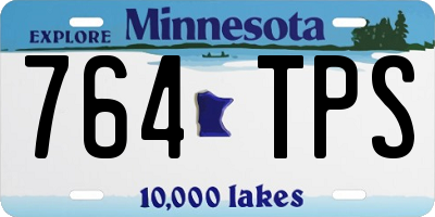MN license plate 764TPS