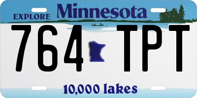 MN license plate 764TPT