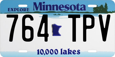 MN license plate 764TPV