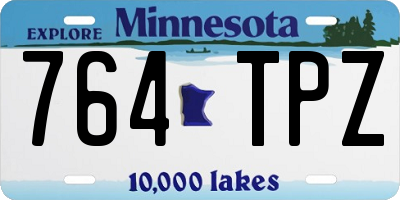 MN license plate 764TPZ