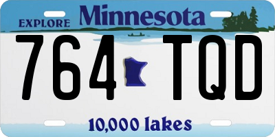 MN license plate 764TQD