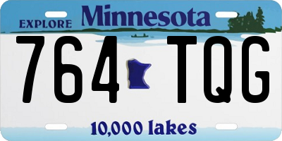 MN license plate 764TQG