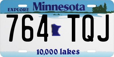 MN license plate 764TQJ