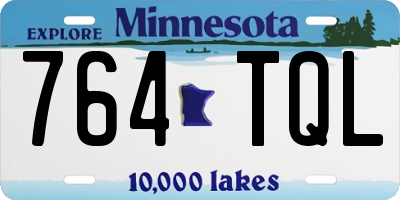 MN license plate 764TQL