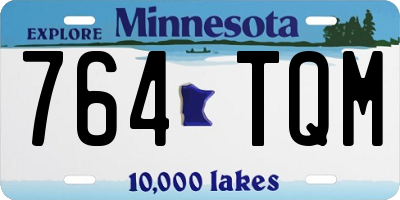 MN license plate 764TQM