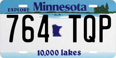 MN license plate 764TQP