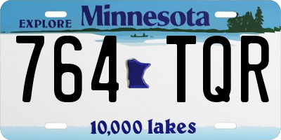 MN license plate 764TQR