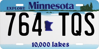 MN license plate 764TQS