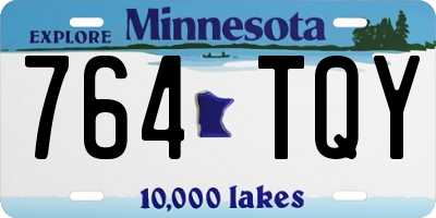MN license plate 764TQY