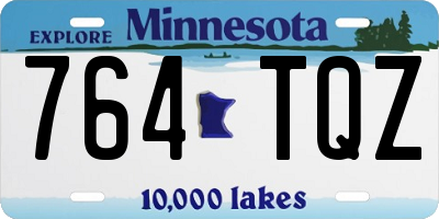 MN license plate 764TQZ