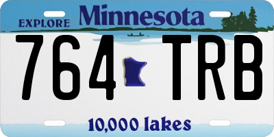 MN license plate 764TRB