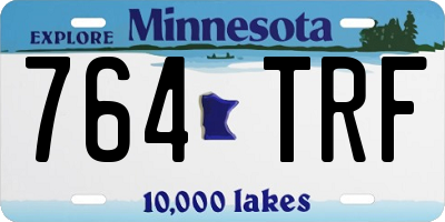 MN license plate 764TRF