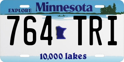 MN license plate 764TRI