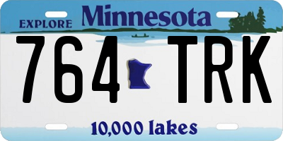 MN license plate 764TRK