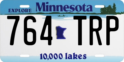 MN license plate 764TRP