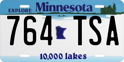 MN license plate 764TSA