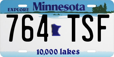 MN license plate 764TSF