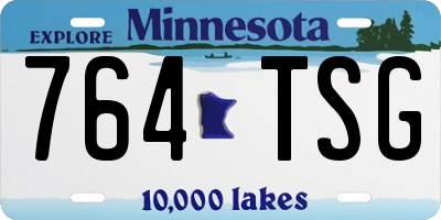 MN license plate 764TSG