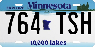 MN license plate 764TSH
