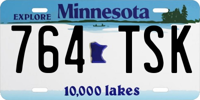 MN license plate 764TSK
